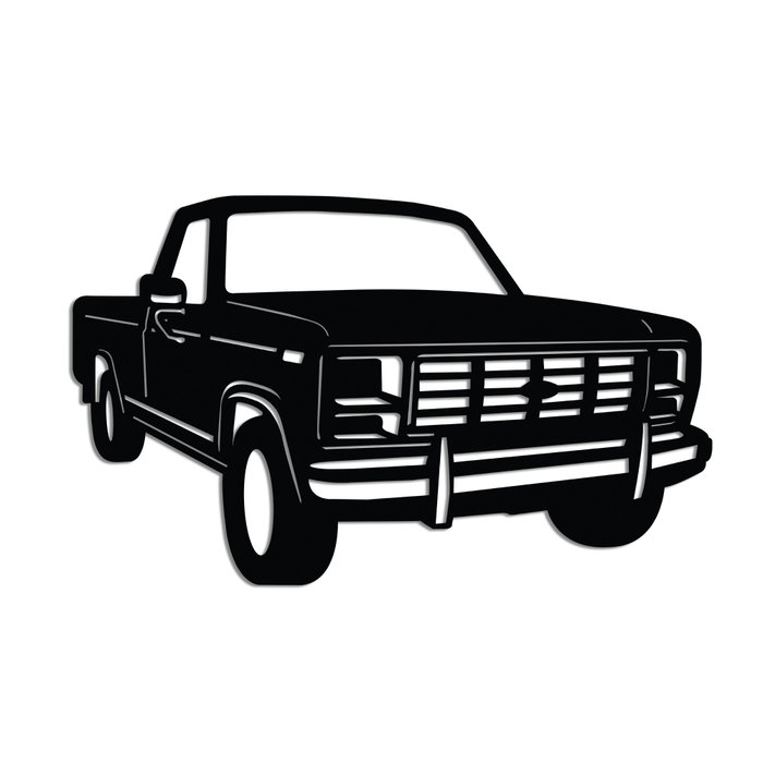 Wallity Ford F150 Pickup Truck 1980 Escultura de pared metálica Wallity Ford F150 Pickup Truck 1980 Escultura de pared metálica